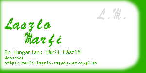 laszlo marfi business card